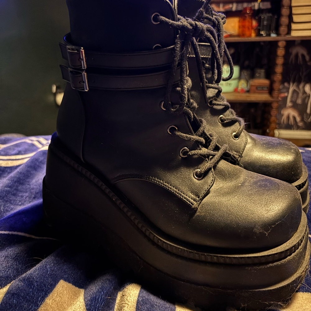 Demonia Black Platform Boots - image 5